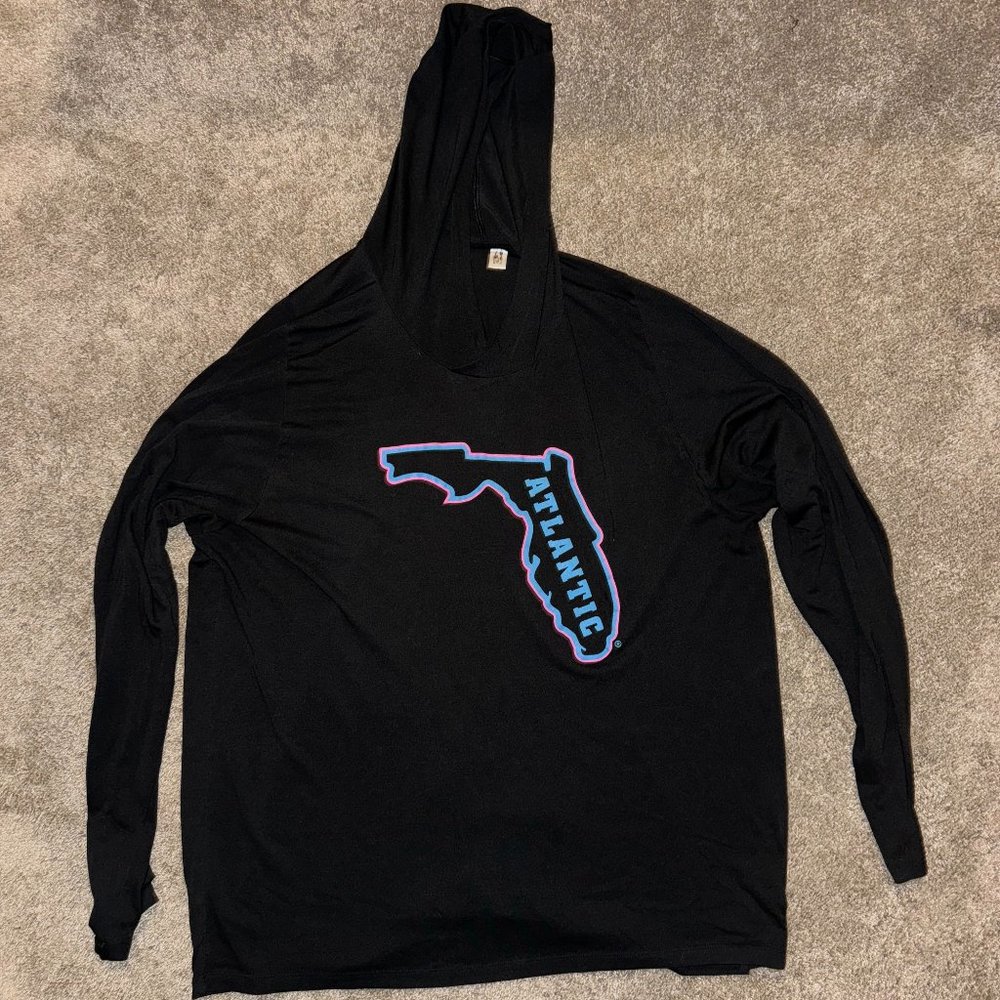 Adidas Florida Atlantic (FAU) State of Florida Logo Black Performance Hoodie XXL